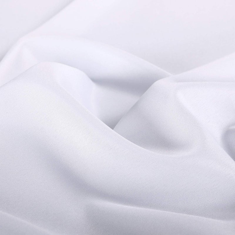 Ascoza 2pack 70 Inch White Round Tablecloth in Polyester Fabric for Wedding/Banquet/Restaurant/Parties - Image 4